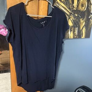 LOFT Dark Blue Short Sleeve Tee